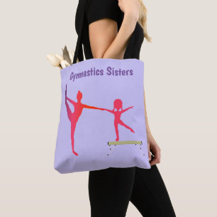 Lilac Gymnastics Sisters Tote Bag