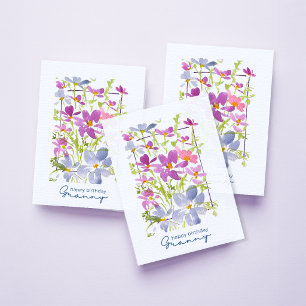 Lilac ‘Happy Birthday Granny’ Watercolor Floral Card