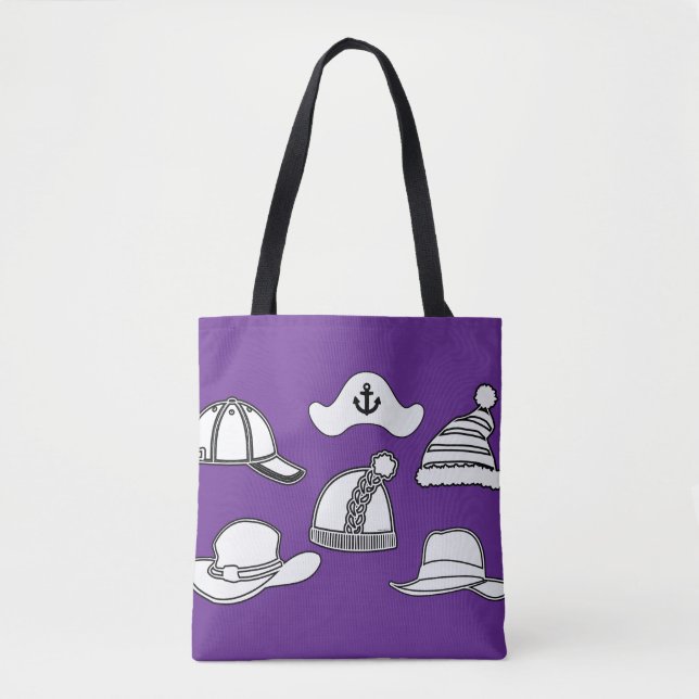 Lilac Hat Bag Fun Tote (Front)