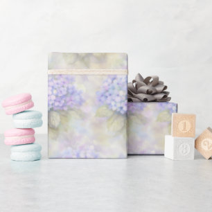 Lilac Hydrangea Floral Wrapping Paper