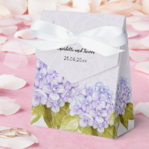 Lilac Hydrangea Hand-painted Favour Box