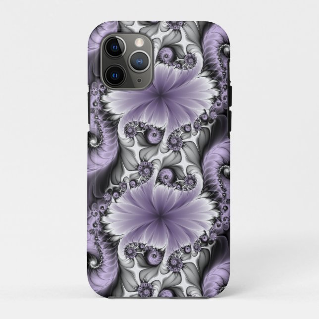 Lilac Illusion Abstract Floral Fractal Art Fantasy Case-Mate iPhone Case (Back)