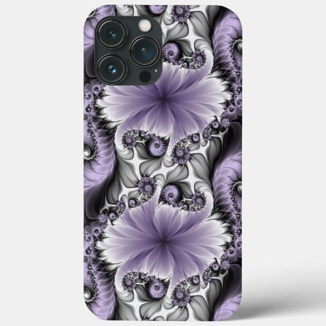 Lilac Illusion Abstract Floral Fractal Art Fantasy Case-Mate iPhone Case (Back)
