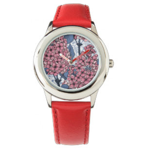Lilac in pink and blue watch