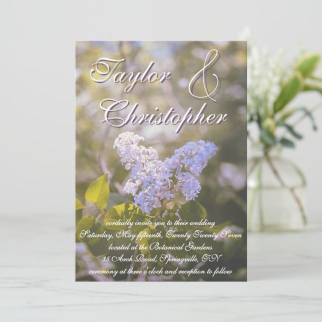 Lilac  invitation (Standing Front)