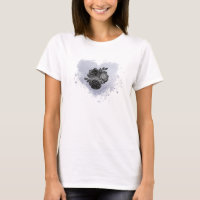 *~* Lilac Iridescent Heart Flowers Women WHITE