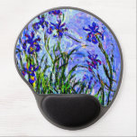 Lilac Irises by Claude Monet Gel Mouse Pad<br><div class="desc">Famous flower painting by Claude Monet,  Lilac Irises.</div>