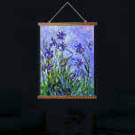 Lilac Irises by Claude Monet Hanging Tapestry<br><div class="desc">Famous floral painting by Claude Monet,  Lilac Irises.</div>