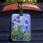 Lilac Irises by Claude Monet Luggage Tag<br><div class="desc">Famous floral painting by Claude Monet,  Lilac Irises.</div>