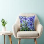 Lilac Irises by Claude Monet, Throw Pillow<br><div class="desc">Famous flower painting by Claude Monet,  Lilac Irises.</div>