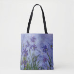 Lilac Irises by Claude Monet Tote<br><div class="desc">Claude Monet - a Masters of Art Series</div>