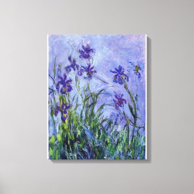 Lilac Irises Claude Monet Fine Art Canvas Print (Front)