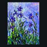Lilac Irises fine art by Claude Monet, Poster<br><div class="desc">Famous flower painting by Claude Monet,  Lilac Irises.</div>
