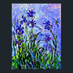 Lilac Irises fine art by Claude Monet, Poster<br><div class="desc">Famous flower painting by Claude Monet,  Lilac Irises.</div>
