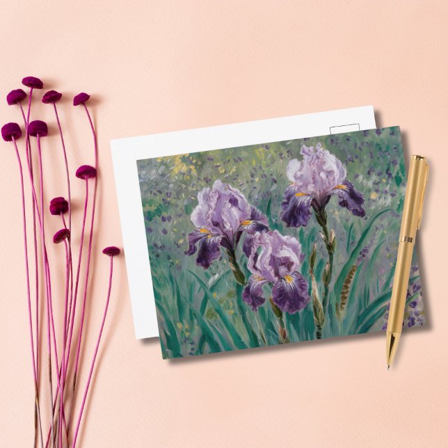 Lilac Irises, Iris Mauves, Claude Monet Postcard (Creator Uploaded)
