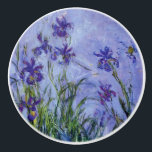 Lilac Irises Monet Fine Art Ceramic Knob<br><div class="desc">A beautiful iris flower painting called Lilac Irises painted by French Impressionism painter,  Claude Monet,  c. 1914-1917.</div>