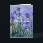 Lilac Irises Monet Fine Art Thank You<br><div class="desc">This is a beautiful iris flower painting called "Lilac Irises" painted by French Impressionism painter,  Claude Monet,  c. 1914-1917.</div>