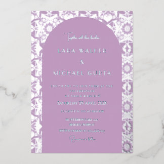 Lilac Italian Geometric Wedding (Retro-Dotted)