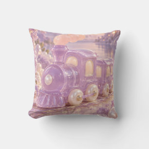 Lilac Jelly Train Pearlescent Fantasy Railway Cushion