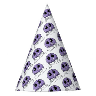 Lilac Jellyfriend Cartoon Party Hat