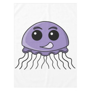 Lilac Jellyfriend Cartoon Tablecloth