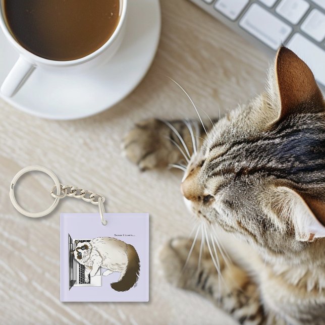 Lilac Laptop Cast Funny Cute Key Ring (Creator Uploaded)