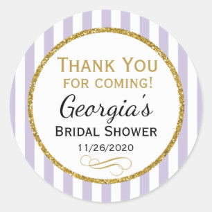 Lilac Lavender Bridal Shower Thank You Favour Tags