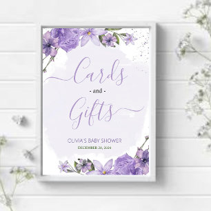 Lilac Lavender Cards and Gifts Sign