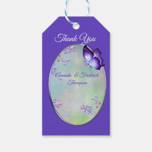 Lilac Lavender Flower Wedding Gift Tags