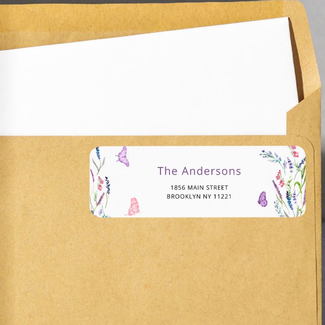 Lilac Lavender Wedding Return Address Label (Creator Uploaded)
