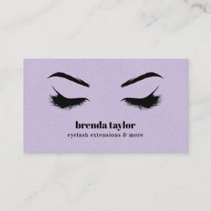 LILAC  LEATHER chic Eyelash Browbar professional Business Card