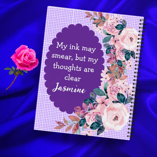 Lilac Lefty Notebook Floral Design + Girl Name (Creator Uploaded)