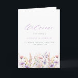 Lilac Lilac Wildflowers Folded Wedding Programme<br><div class="desc">Lilac Lilac Wildflowers Folded Wedding with with modern calligraphy.</div>