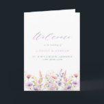 Lilac Lilac Wildflowers Folded Wedding Programme<br><div class="desc">Lilac Lilac Wildflowers Folded Wedding with with modern calligraphy.</div>