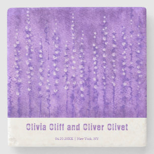 Lilac Lupines Stone Coaster