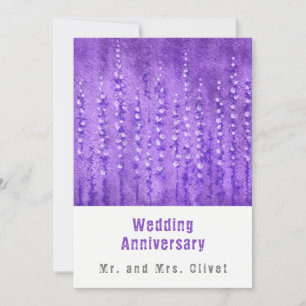 Lilac Lupines Wedding Anniversary Invitation