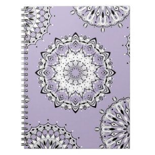 Lilac Mandalas 3 Spiral Notebook