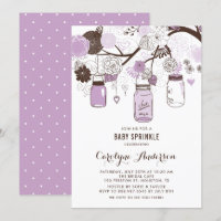 Lilac Mason Jars and Flowers Baby Sprinkle