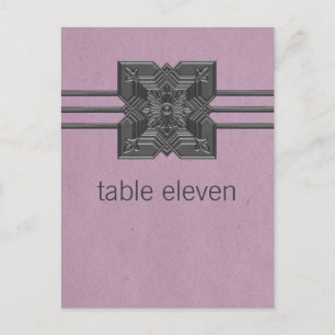 Lilac Medallion Border Table Postcard