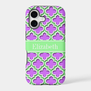 Lilac, Mint Green Moroccan #5DS Mint Name Monogram