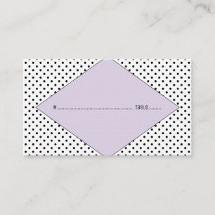 Lilac Modern Polka Dots Wedding Place Cards