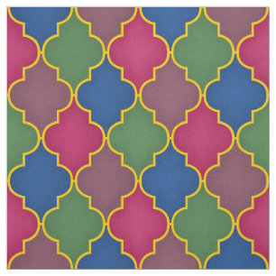 Lilac Moroccan Tile (large scale) Fabric