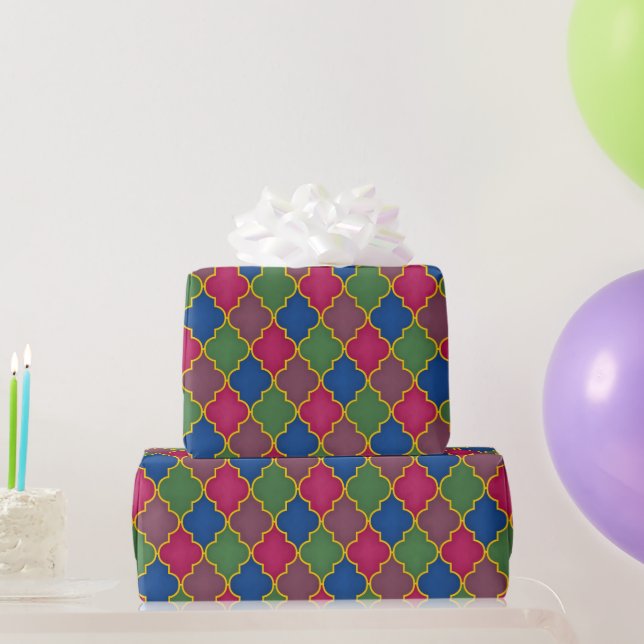Lilac Moroccan Tile Wrapping Paper (Party Gifts)