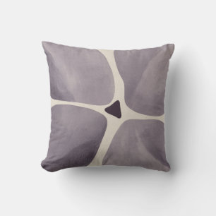 Lilac Organic Petal Blocks Abstract Cushion
