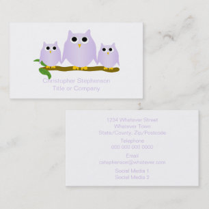 Lilac Owls Design Business Card
