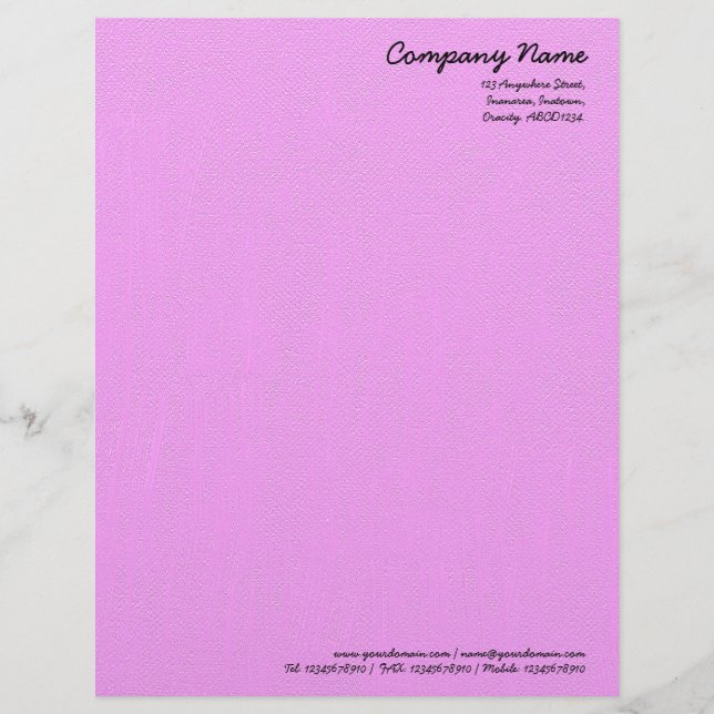 Lilac Painted Canvas Look Customised Letterhead (Front)