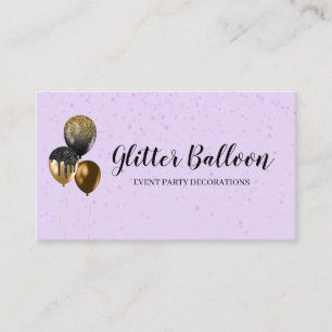 Lilac Party Decoration Event Planner Celebration Business Card