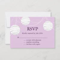 Lilac Party Lanterns RSVP