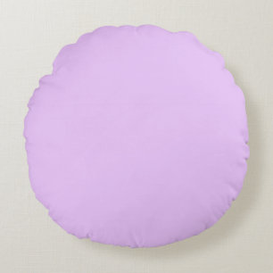 Lilac, pastel lilac solid colour round cushion