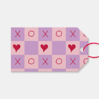 Lilac Pastel Pink XO heart Chequered  